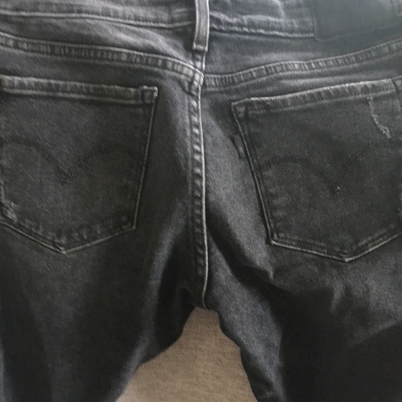 Ladies Levi Strauss 711 skinny jeans charcoal grey - Picture 7 of 12